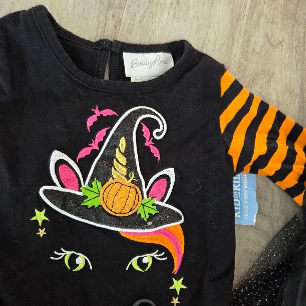 Halloween Themed Bundle Girls 3T Dress Blouse Spooky Witchy Costume Dress Up